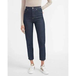 Express Super High Waisted Side Buckle Mom Jeans 0